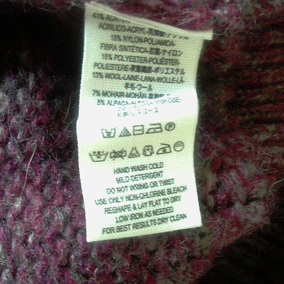 Free People Magenta Heather Faux Wrap Sweater XS - Picture 9 of 9